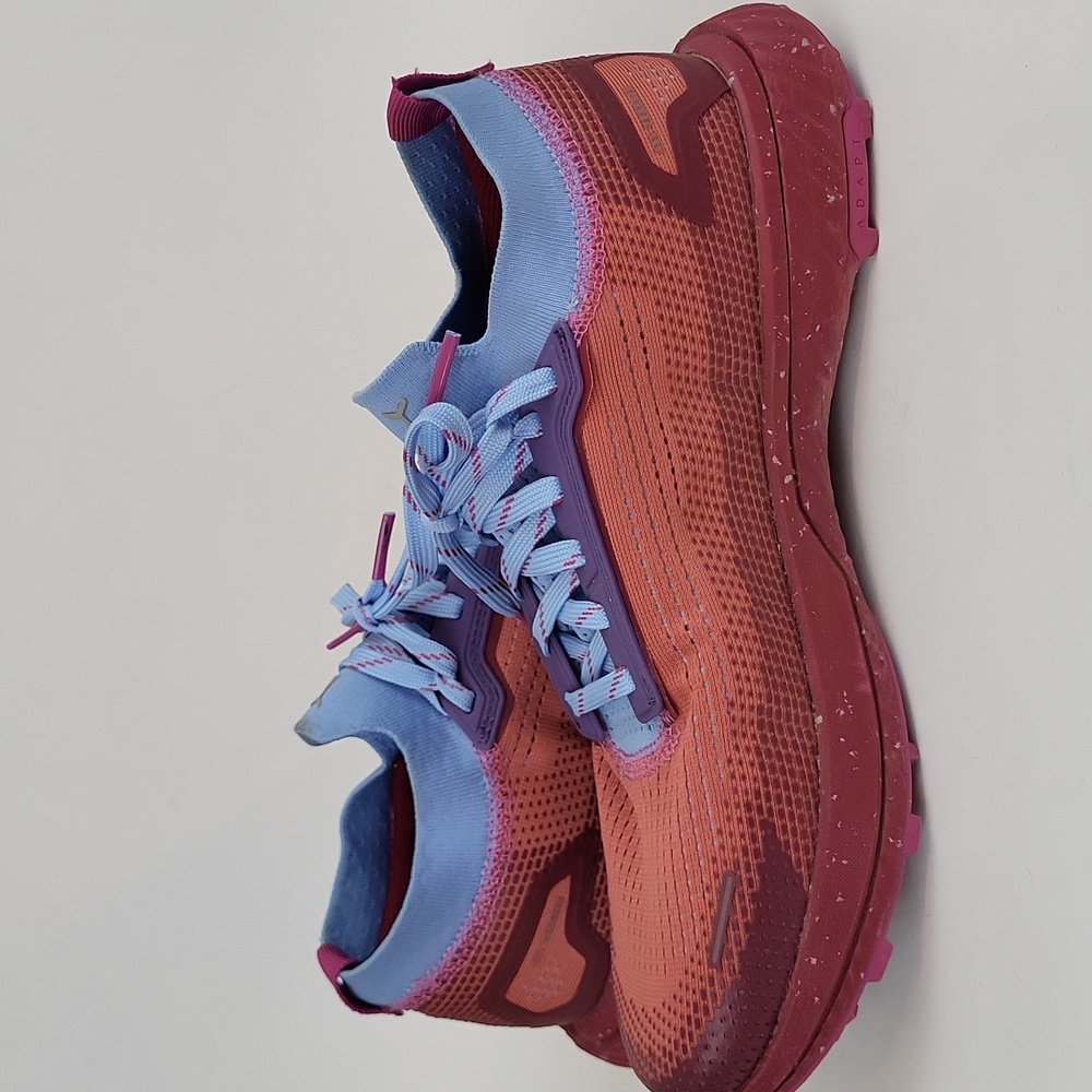 Women's Flux Special Edition Trail Running Shoe - Coral with Light Blue Accent - Picture 11 of 14